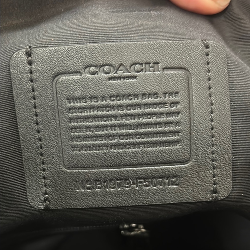 Coach Graham Foldover Crossbody Messenger Smooth Leather Black Bag. - Picture 8 of 16